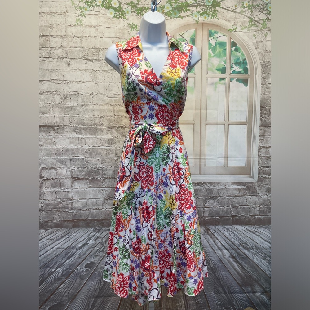 Sz 8 Talbot’s Floral Print Dress